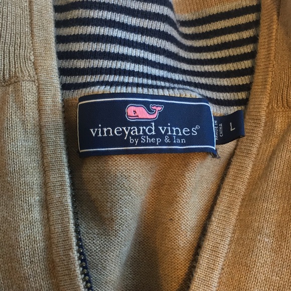 Vineyard Vines Men’s Cotton 1/4 zip size L - Picture 3 of 4